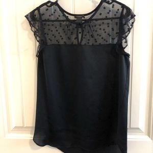 Ann Taylor Factory Navy Blouse